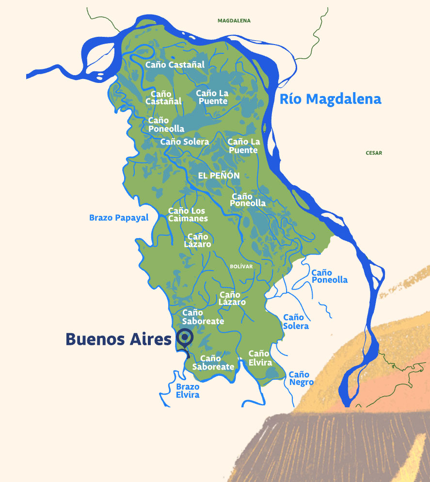 Mapa buenos Aires en Barrancabermeja